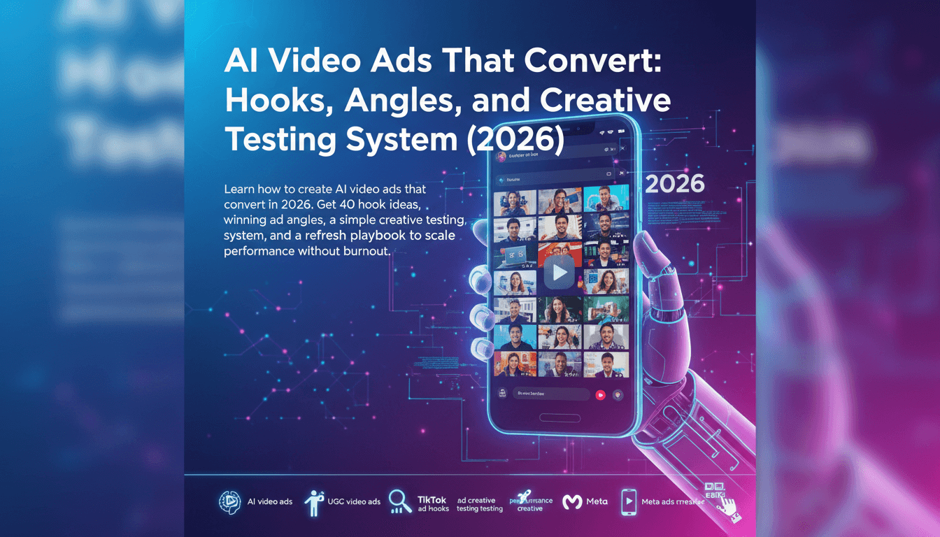 AI Video Ads That Convert: Hooks, Angles, and Creative Testing System (2026)