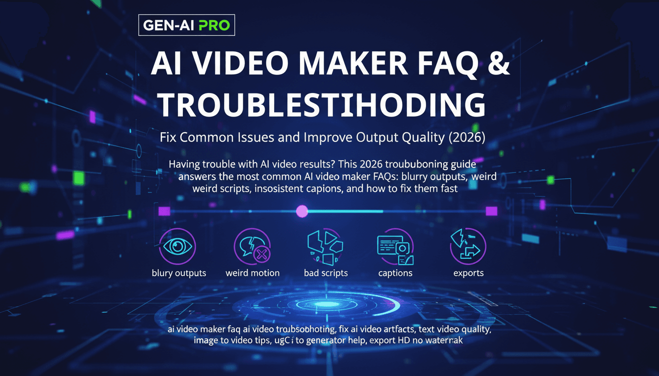 AI Video Maker FAQ & Troubleshooting: Fix Common Issues and Improve Output Quality (2026)