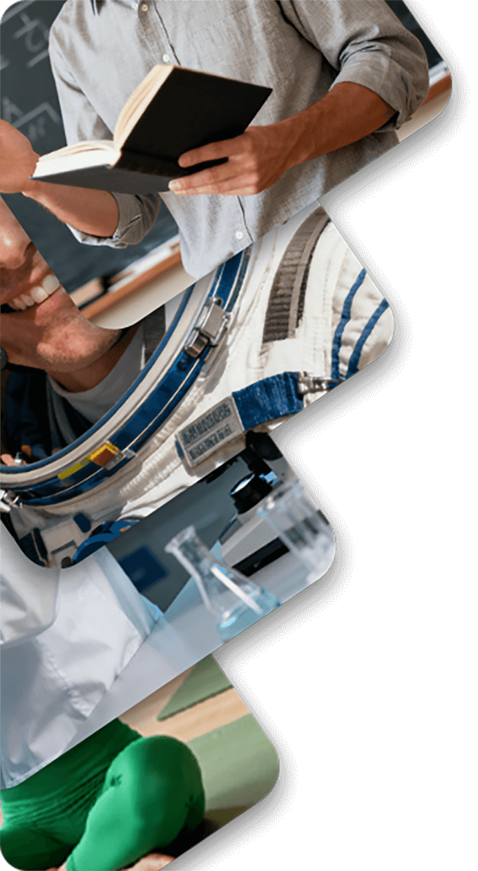 Background visuals on the left