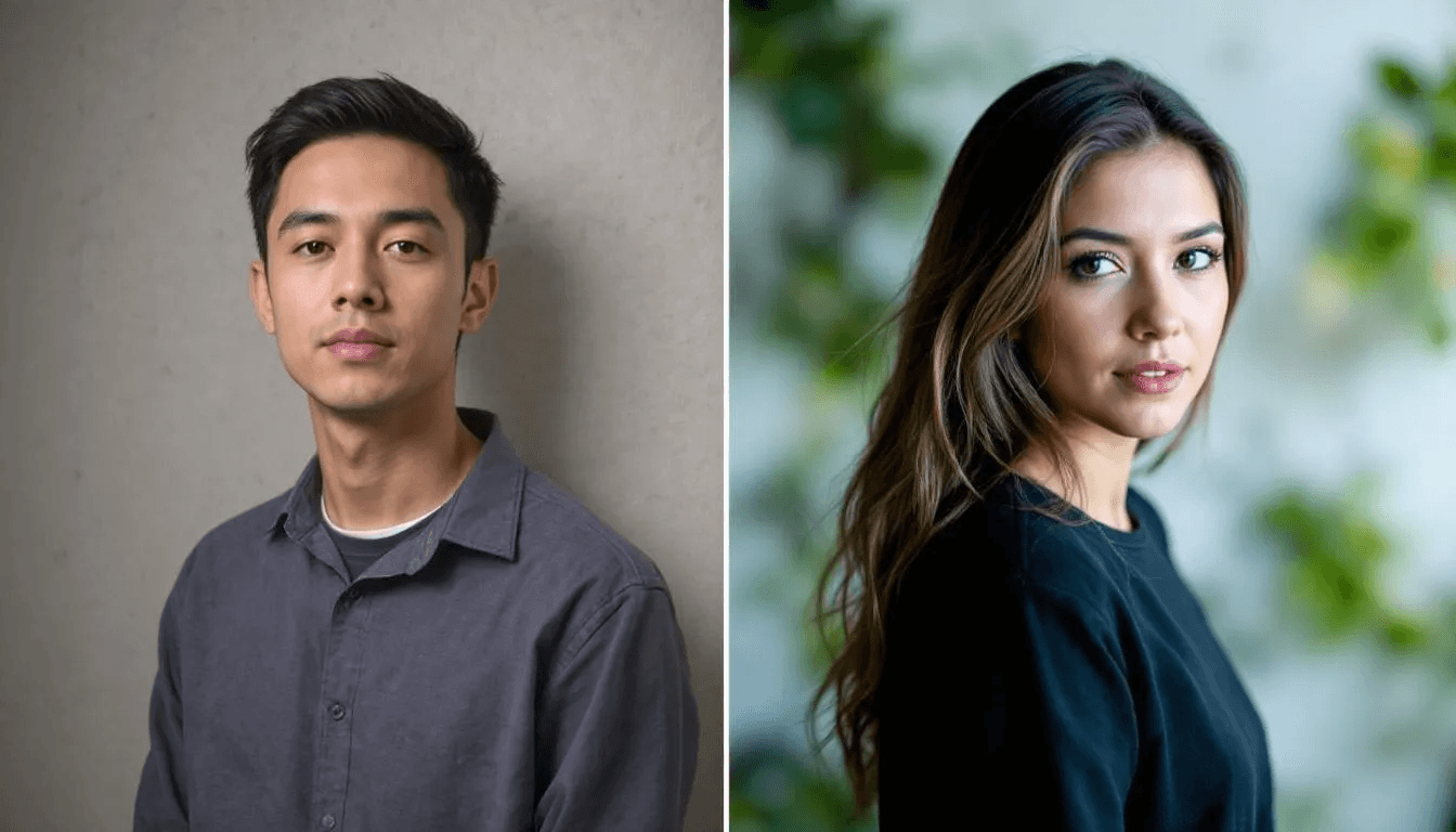 The image showcases a side-by-side comparison of an ordinary photo and its transformed version, demonstrating the stunning results achieved through AI photo editing. The edited image features professional-quality enhancements, highlighting the capabilities of an AI image editor to elevate ordinary images into visually striking content.