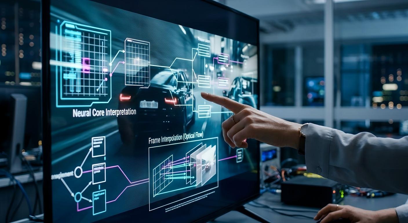 Computational pipeline of a latent diffusion model translating text tokens into sequential video frames